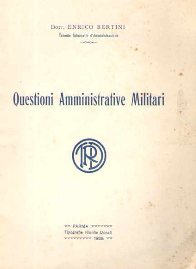 Questioni amministrative militari