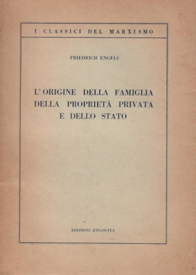 L’origine della famiglia della proprieta’ privata e dello stato