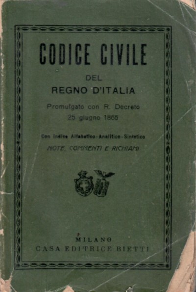 Codice civile del regno d’italia