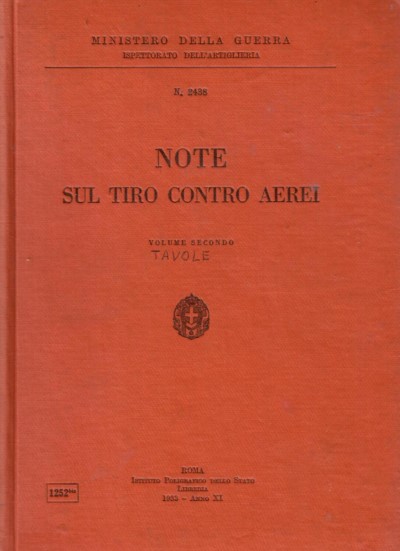 Note sul tiro contro aerei